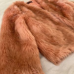 Coral fur jacket